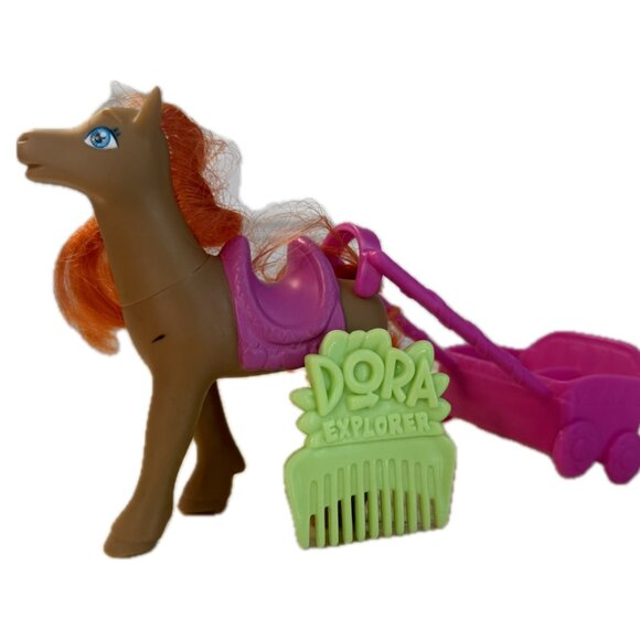 Dora’s pony, pull cart, comb - Picture 1 of 6